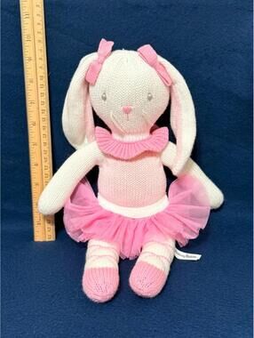 Neiman Marcus Zubels Knitted Ballet Bunny Plush Stuffed Toy